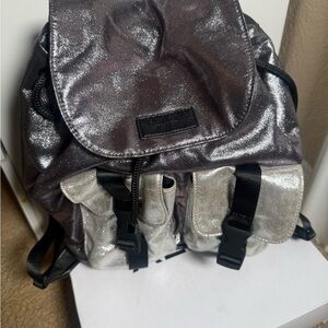 Stylish Black and Silver Women’s Backpack